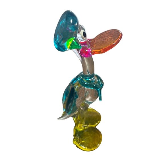 Glass Duck Figurine With Multicolor Beak & Feet - Picture 5 of 7